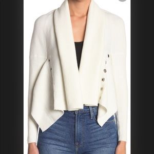 Michael Stars Shawl Collar Sharkbite Hem Cardigan